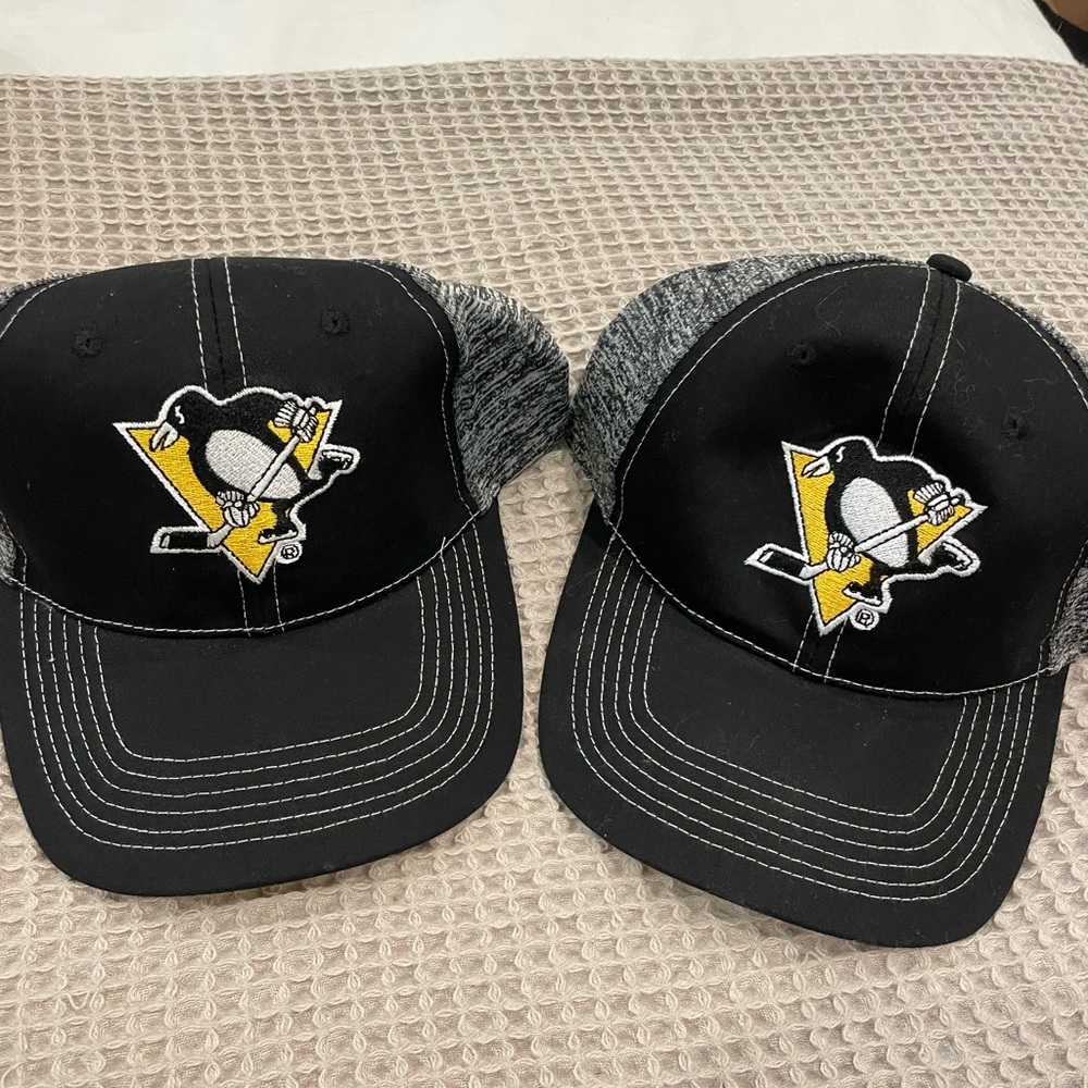 Set of Two Pittsburgh Penguins Adjustable Baseball Hats